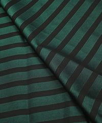 Dark Teal Shaded Chiffon Fabric with Stripes