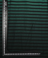 Dark Teal Shaded Chiffon Fabric with Stripes