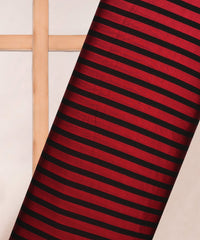Maroon Shaded Chiffon Fabric with Stripes