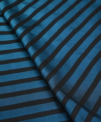 Royal Blue Shaded Chiffon Fabric with Stripes