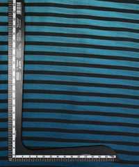 Royal Blue Shaded Chiffon Fabric with Stripes