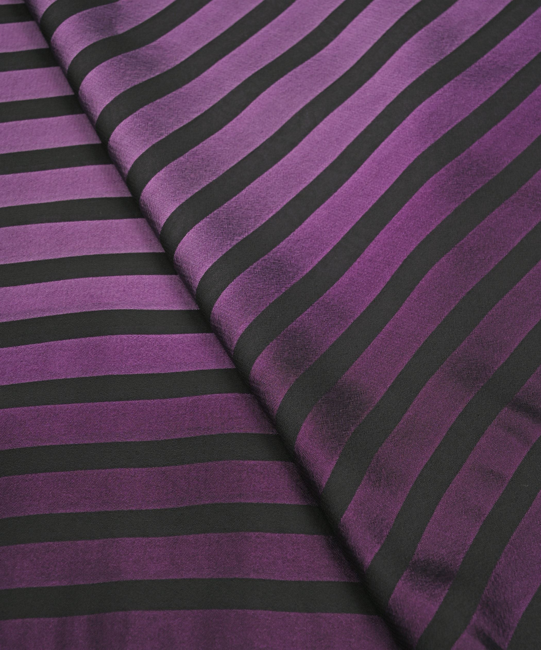 Violet Shaded Chiffon Fabric with Stripes