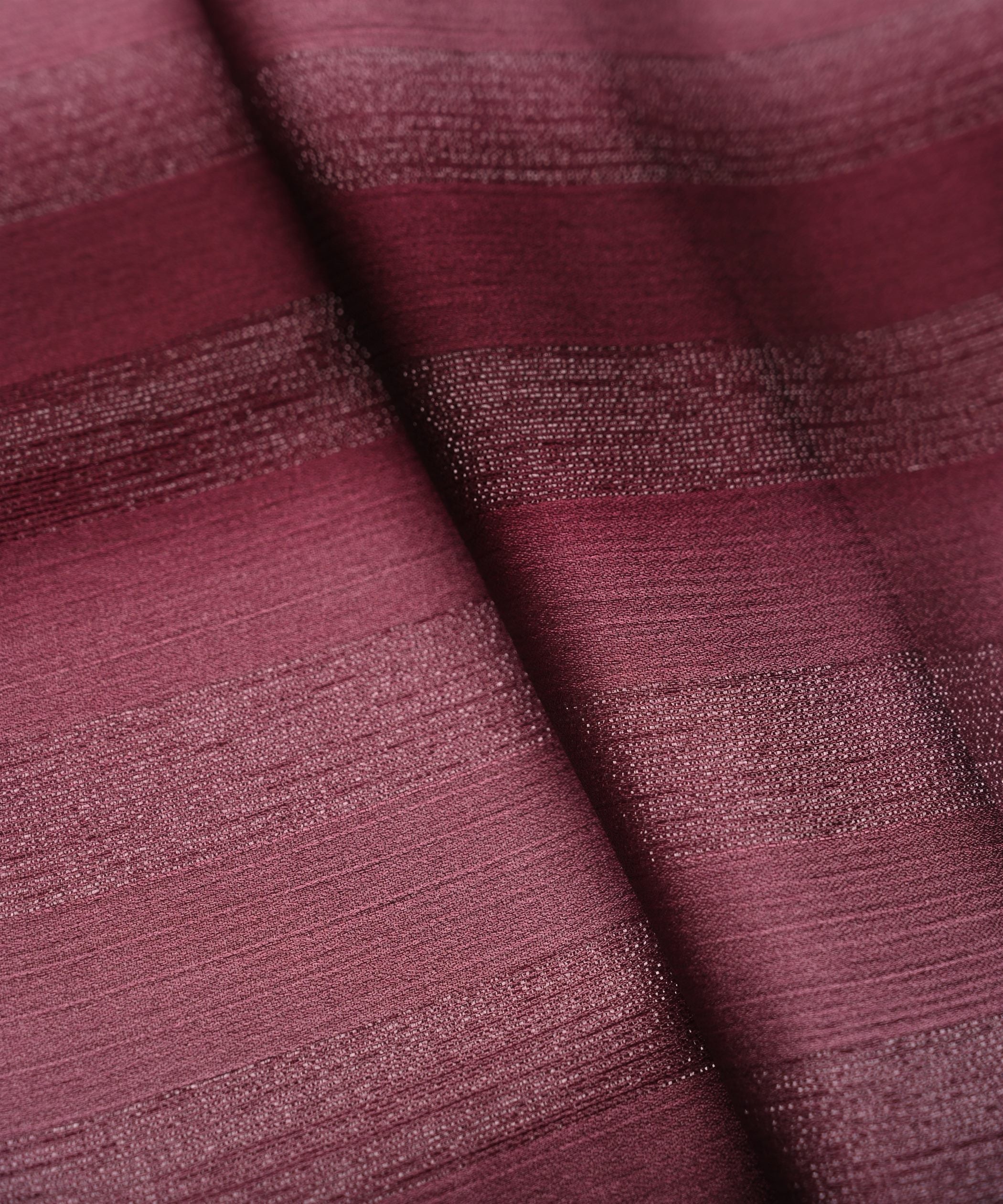 Dark Wine Shaded Chiffon Fabric with Zari Patta