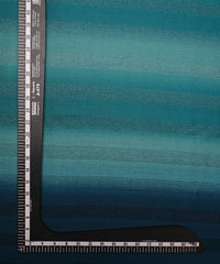 Teal Shaded Chiffon Fabric with Zari Patta