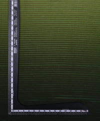 Bottle Green Shaded Chiffon Fabric with Zari Stripes
