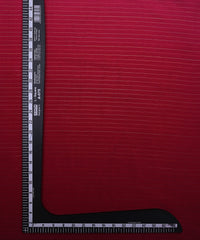 Red Shaded Chiffon Fabric with Zari Stripes