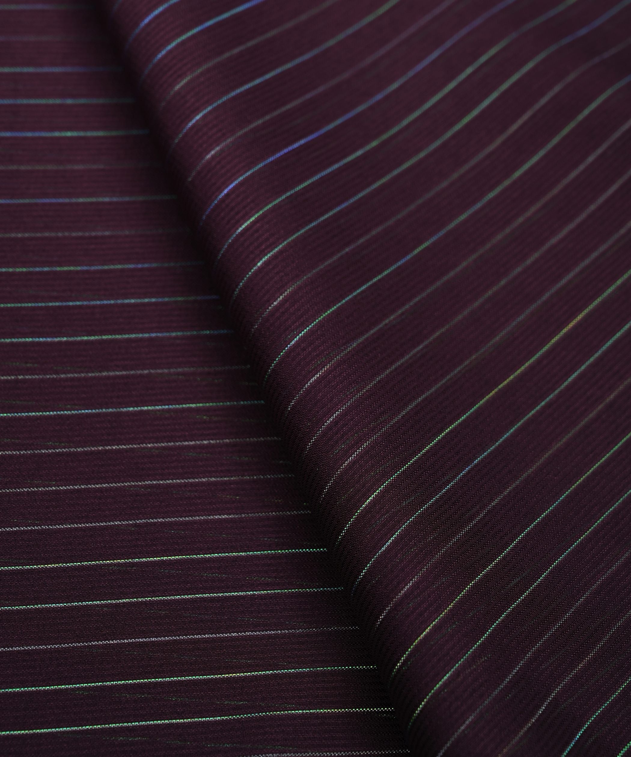 Violet Shaded Chiffon Fabric with Zari Stripes