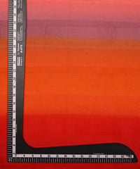Orange Shaded Georgette Fabric with Zari Patta