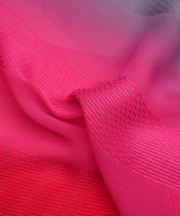 Pink Shaded Georgette Fabric with Zari Patta