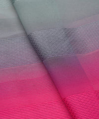 Pink Shaded Georgette Fabric with Zari Patta