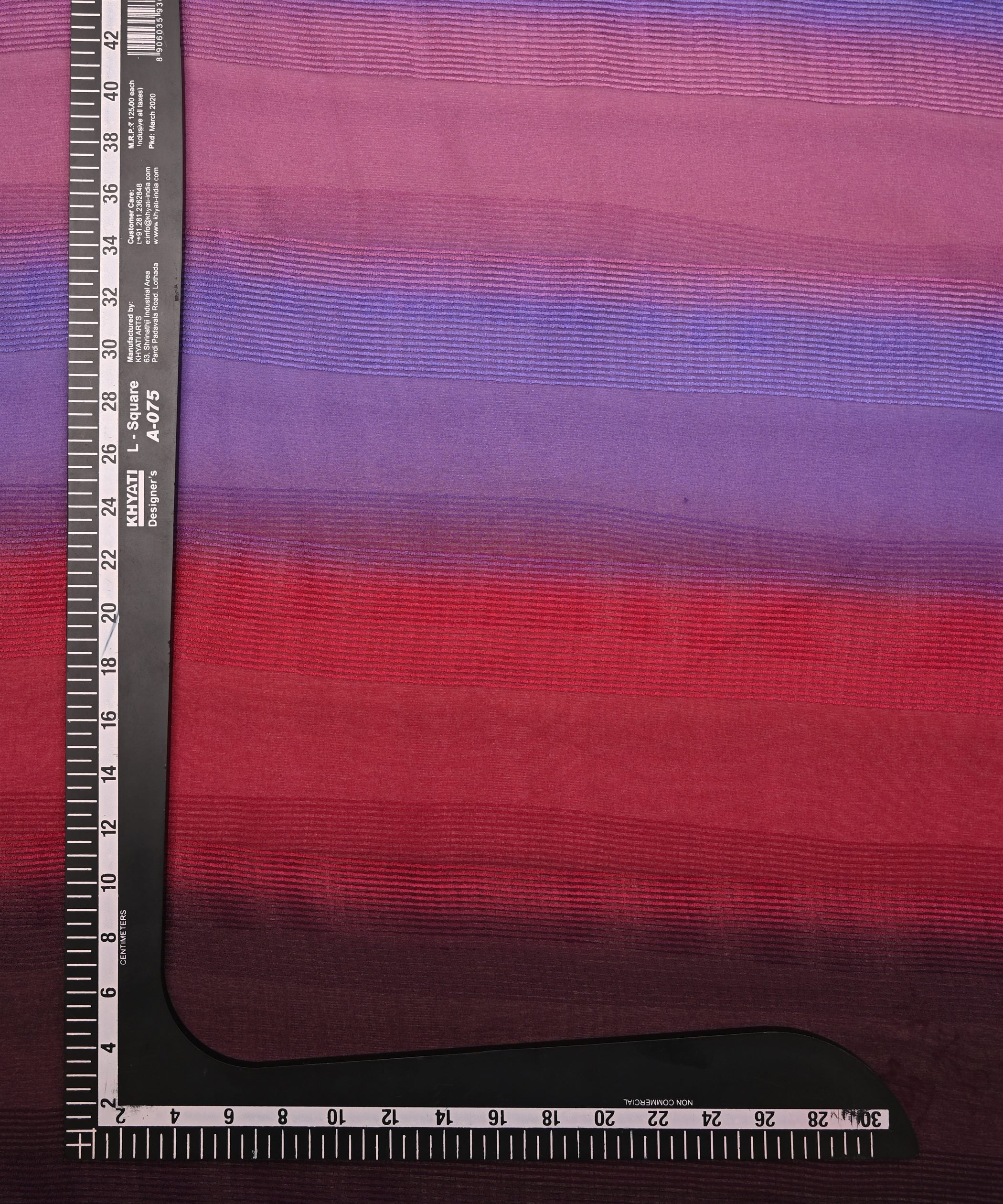 Wine Shaded Georgette Fabric with Zari Patta