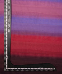 Wine Shaded Georgette Fabric with Zari Patta