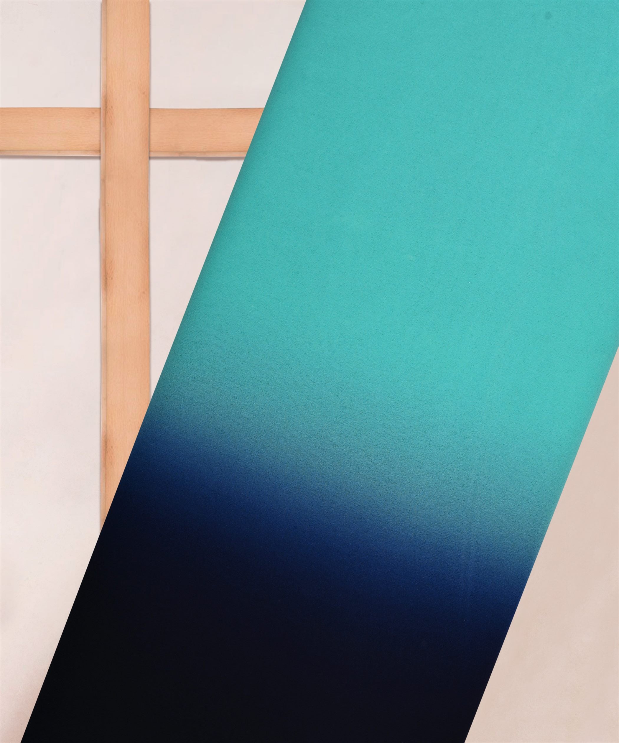 Aqua Blue & Navy Blue Shaded Georgette Fabric