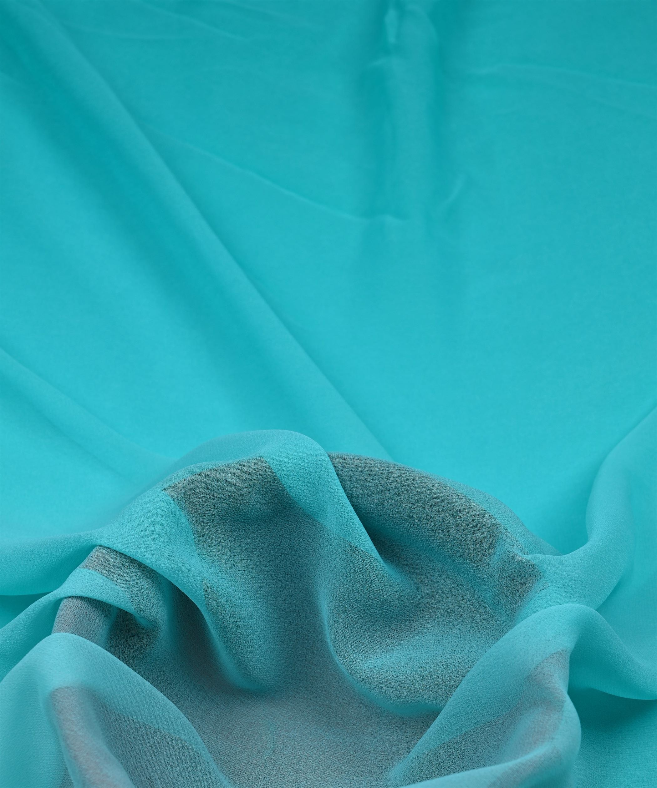 Aqua Blue Shaded Georgette Fabric