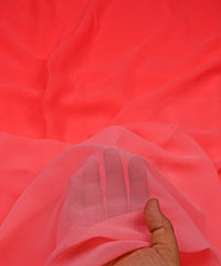 Gajri Shaded Georgette Fabric