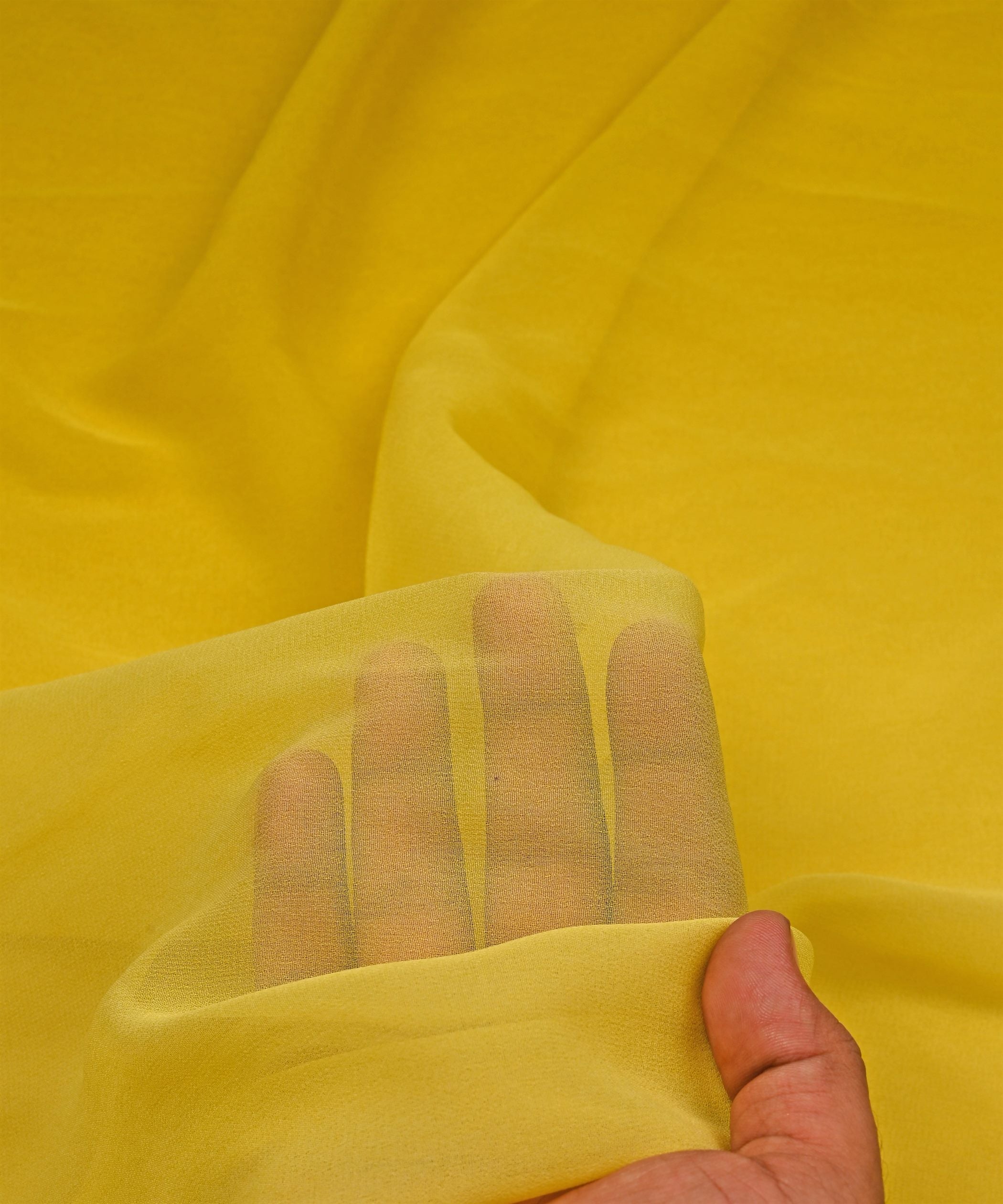 Olive Green Shaded Georgette Fabric