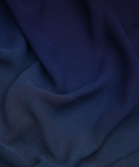 Navy Blue Shaded Georgette Fabric