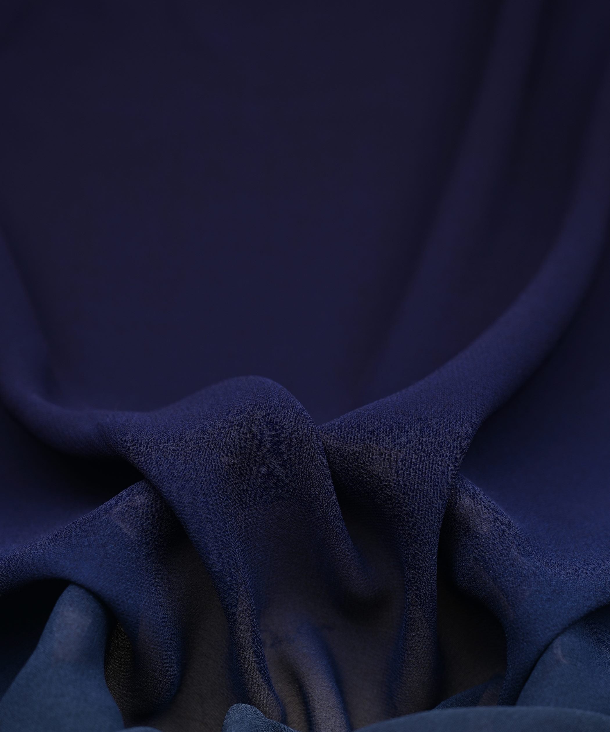 Navy Blue Shaded Georgette Fabric