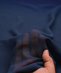 Navy Blue Shaded Georgette Fabric