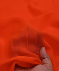 Orange Shaded Georgette Fabric