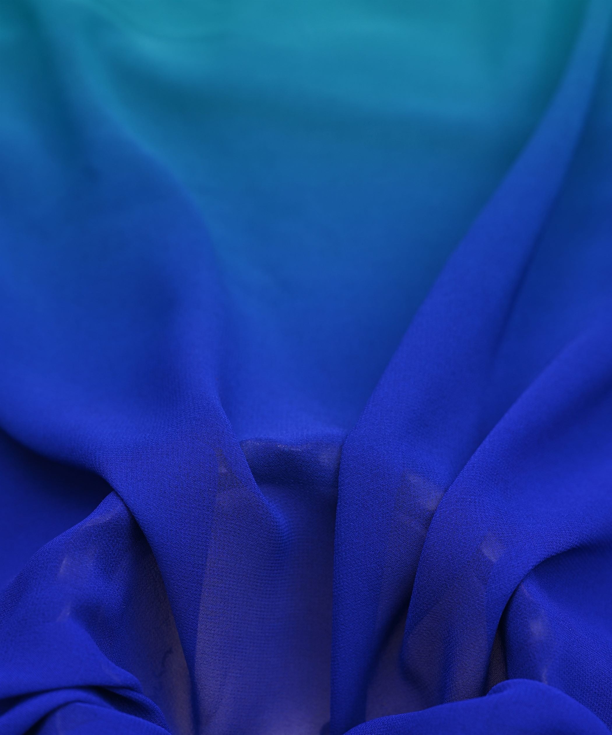 Royal Blue Shaded Georgette Fabric