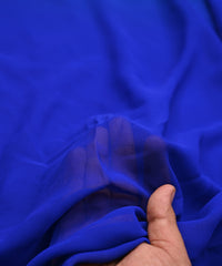Royal Blue Shaded Georgette Fabric