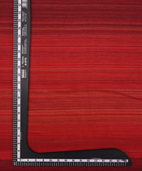 Red Shaded Georgette Fabric with Satin and Zari Stripes