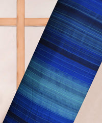 Navy Blue Shaded Chiffon Fabric with Zari Lining