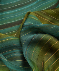 Pista Green Shaded Chiffon Fabric with Zari Lining