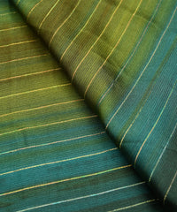 Pista Green Shaded Chiffon Fabric with Zari Lining
