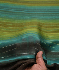 Pista Green Shaded Chiffon Fabric with Zari Lining