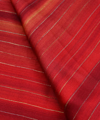 Red Shaded Chiffon Fabric with Zari Lining