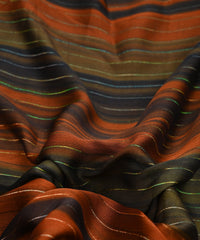Rust Orange Shaded Chiffon Fabric with Zari Lining