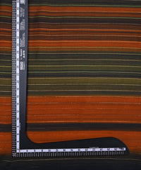 Rust Orange Shaded Chiffon Fabric with Zari Lining