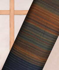 Rust Orange Shaded Chiffon Fabric with Zari Lining