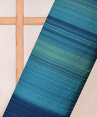 Teal Shaded Chiffon Fabric with Zari Lining