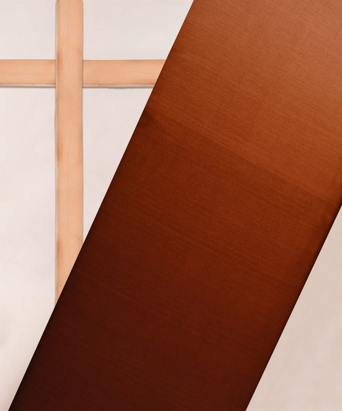 Coffee Plain Dyed Shaded Satin Chiffon Fabric