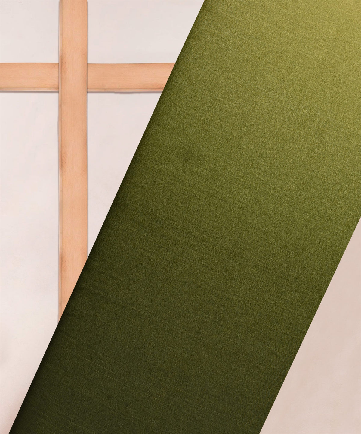 Green Plain Dyed Shaded Satin Chiffon Fabric