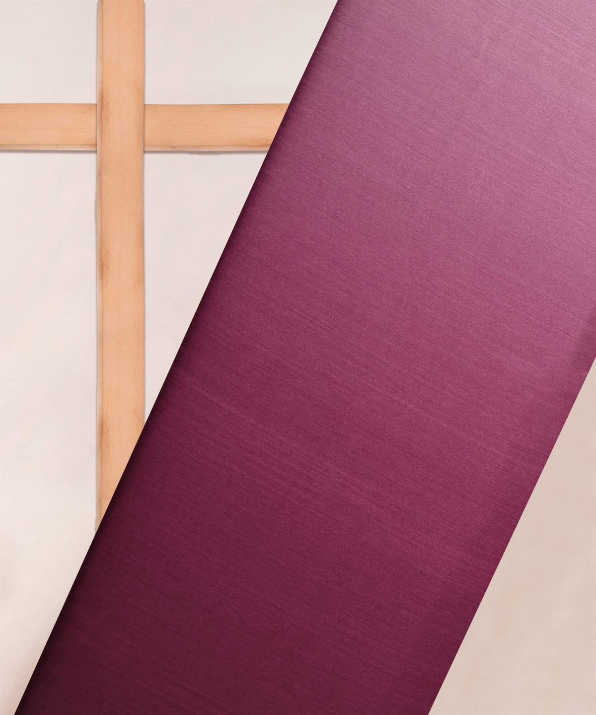 Wine Plain Dyed Shaded Satin Chiffon Fabric