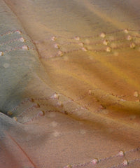 Navy Blue Shaded Weightless Fabric with Embroidery