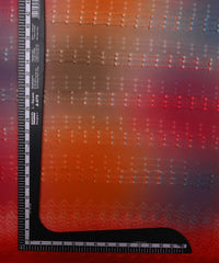Red Shaded Weightless Fabric with Embroidery