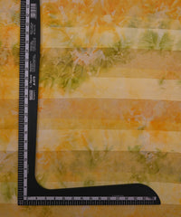 Yellow Shibori Georgette Fabric with Satin Patta