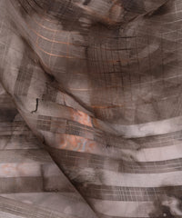Grey Shibori Organza Fabric with Satin Border
