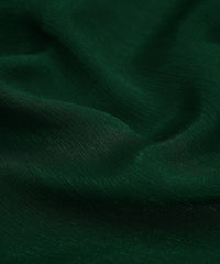 Bottle Green Plain Dyed Simmer Chiffon Fabric