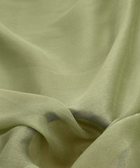 Dusty Green Plain Dyed Simmer Chiffon Fabric