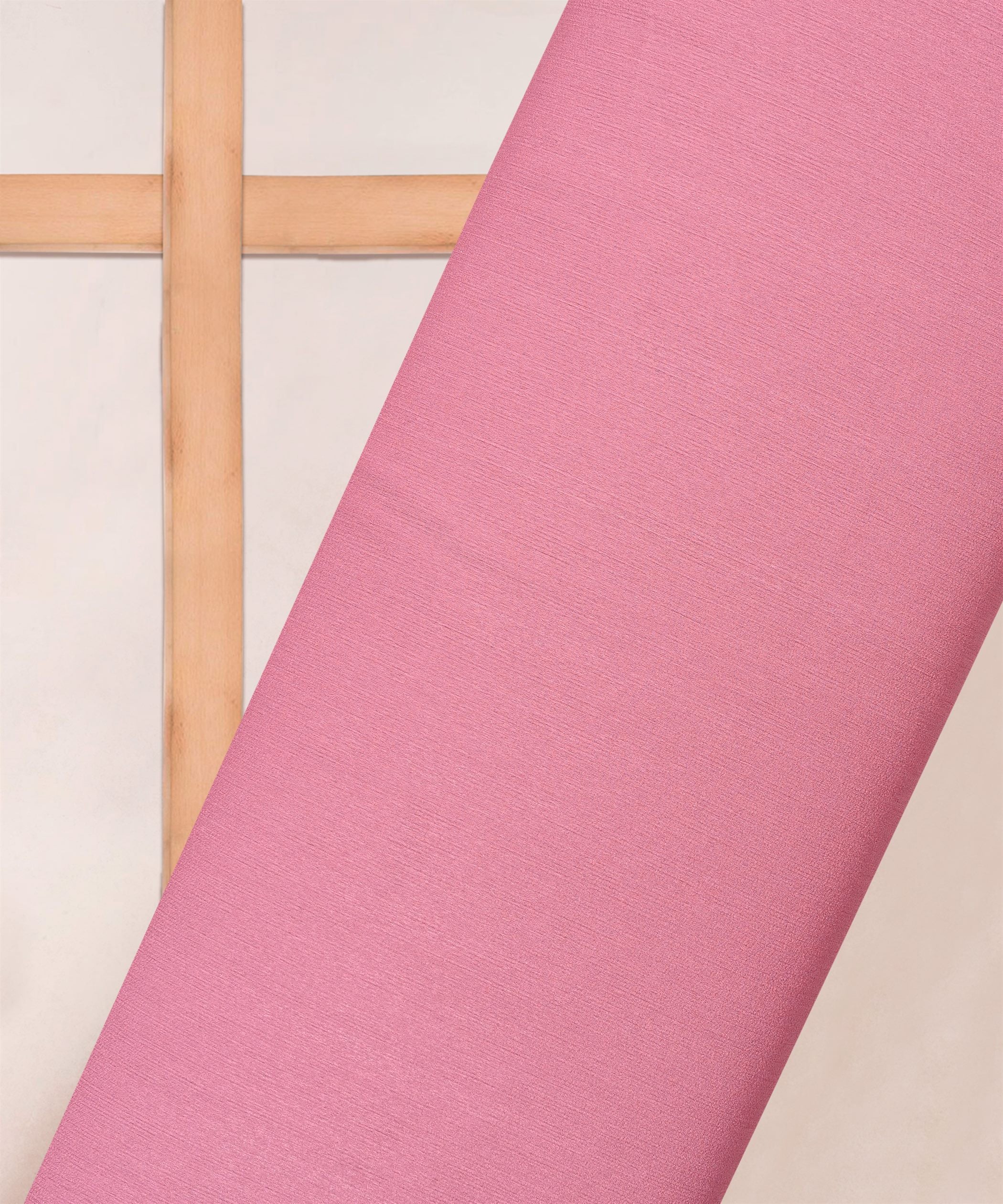 Light Pink Plain Dyed Simmer Chiffon Fabric