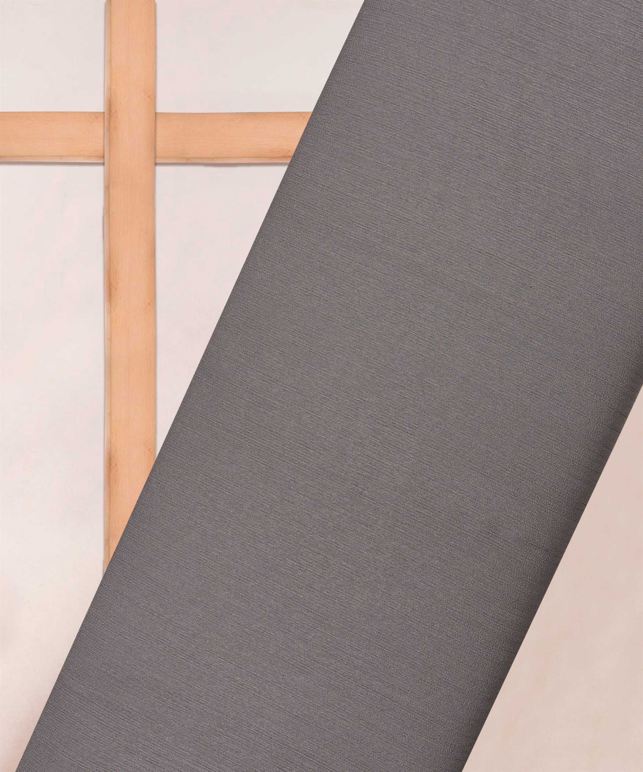 Grey Plain Dyed Simmer Chiffon Fabric