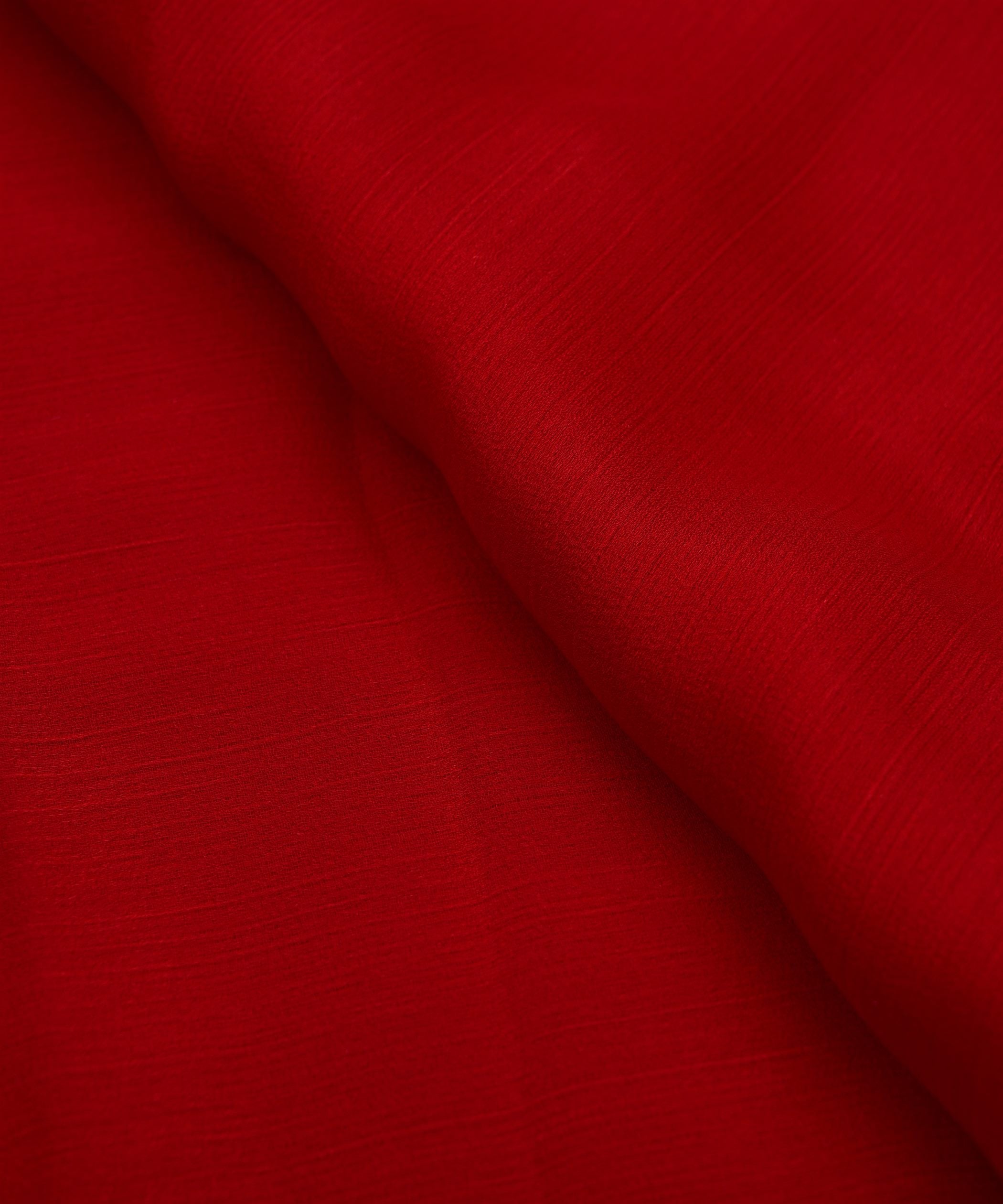 Red Plain Dyed Simmer Chiffon Fabric