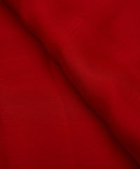 Red Plain Dyed Simmer Chiffon Fabric