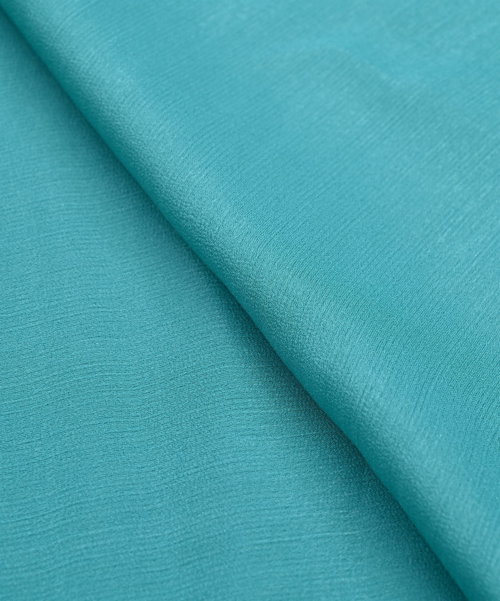 Sea Green Plain Dyed Simmer Chiffon Fabric